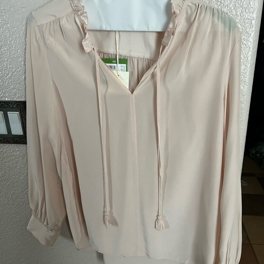 Silk Kate Spade Ruffle Neck Blouse